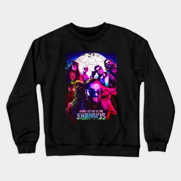 Graphic What We Do Crewneck Sweatshirt by Black Demon Bear